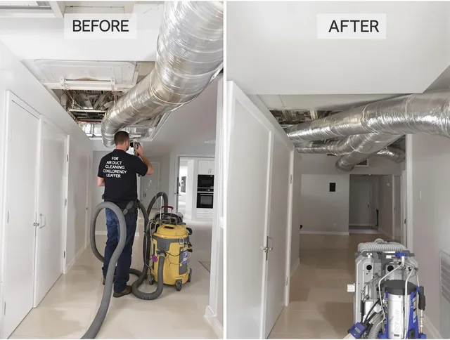 Wrentham Air Duct Cleaning professional performing thorough air duct cleaning in Wrentham