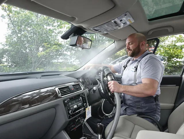 Wrentham Air Duct Cleaning specialist performing professional car duct cleaning in Wrentham