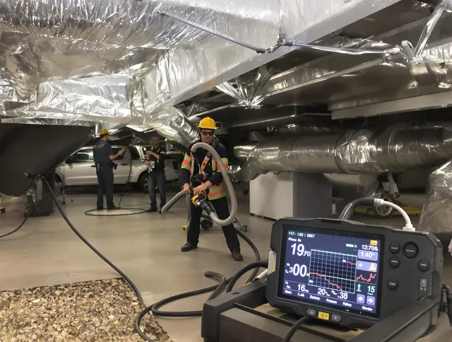Professional negative pressure duct cleaning by Wrentham Air Duct Cleaning in Wrentham